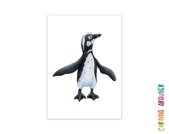 Postcard Spectacled Penguin