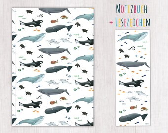 Notizheft liniert DinA5 und Lesezeichen