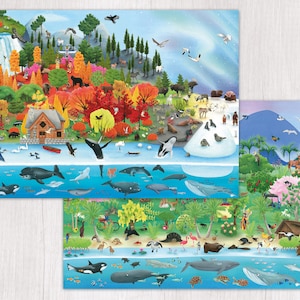 Postcard set countries Canada Sri Lanka printed climate-neutrally image 1