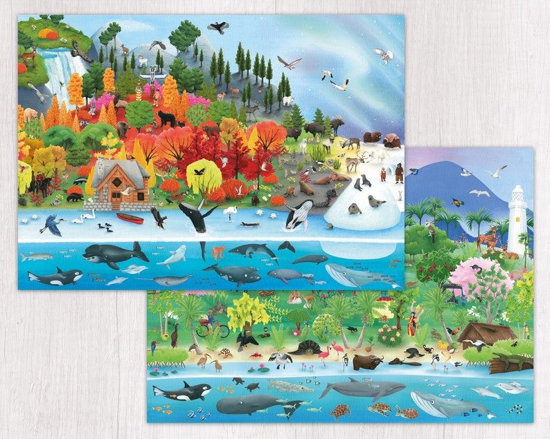 Postcard set countries Canada Sri Lanka printed climate-neutrally image 1