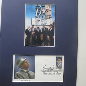 The Rat Pack - Frank Sinatra, Dean Martin, Sammy Davis Jr, Joey Bishop, Peter Lawford  & Sinatra stamp