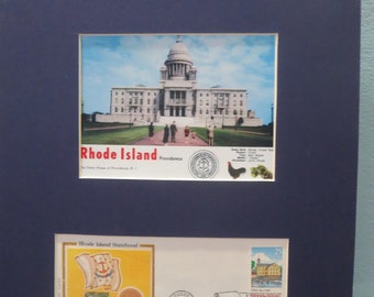 Onorare Rhode Island e Capitol a Providence & First Day Copertina del francobollo emesso per il 200o anniversario dello Stato del Rhode Island