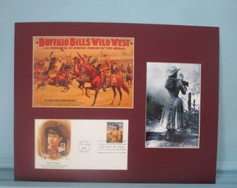 Sharpshooter Annie Oakley and Buffalo Bill's Wild West Show & First day Cover of the Annie Oakley stamp