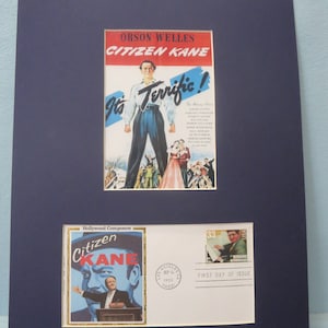 Orson Welles in &quot;Citizen Kane&quot; plus First Day Cover of its own stamp