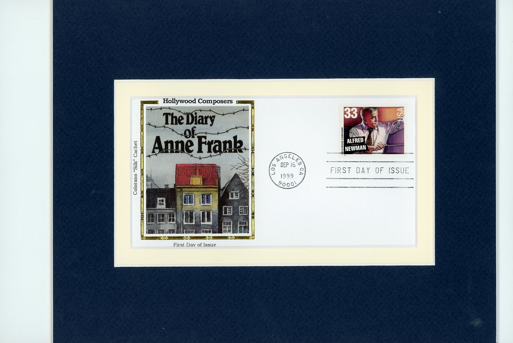 Segunda Guerra Mundial - O Diário de Anne Frank e a capa do primeiro dia em homenagem a Alfred Newman