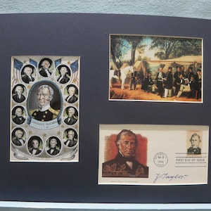 Mexican War Hero and President Zachary Taylor & First day Cover of his own stamp