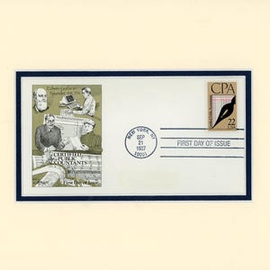 CPA - Certified Public Accountant & the First Day Cover of their own stamp