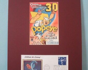 Klasyka komiksu – Popeye, żeglarz w trójwymiarowej kreskówce – „Wiek kosmosu” i pierwsza okładka jego własnego znaczka