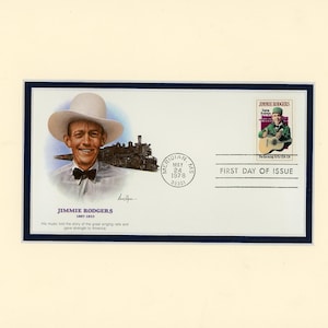 Country Western Great - Jimmie Rodgers and First day Cover of his own stamp