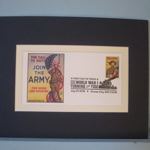 World War I   and First Day Cover of the stamp issued to honr the 100th Anniversary of the end of the war