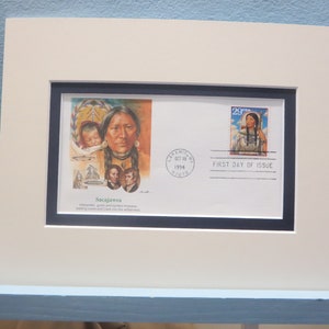 Sacagawea and the Lewis and Clark Expedition known as the Discovery Corps explores the Louisiana Purchase & First day Cover