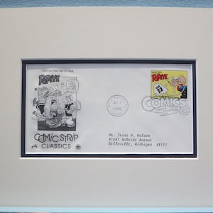 Comic Strip Classic - Popeye der Seemann Mann & First Day Cover seiner eigenen Briefmarke