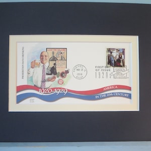 Prohibition in the Roaring Twenties & First Day Cover of its own stamp
