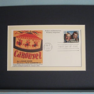 Broadway Muscial &quot;Carousel&quot; by Rodgers and Hammerstein and the First Day Cover of their own stamp