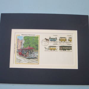 The Streetcars of America & First Day Cover of their own stamps