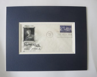 World War II - General Patton and the  First day Cover of his own stamp