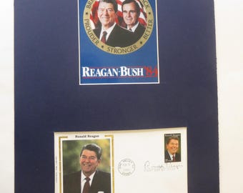 Ronald Reagan and George Bush win  the 1984 Presidential Election honored by the First day Cover of the Ronald Reagan stamp