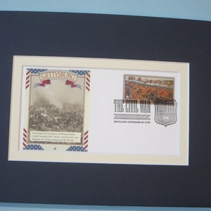 The Battle of Gettysburg and the First Day Cover of its own stamp issued to honor its 150th Anniversary