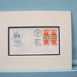 Champion of Liberty - Mahatma Gandhi of India and First Day Cover of his own stamp