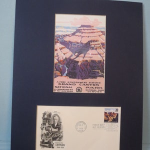 Der National Parkservice - Grand Canyon National Park und ersten Tag decken seinen eigenen Stempel zu Ehren