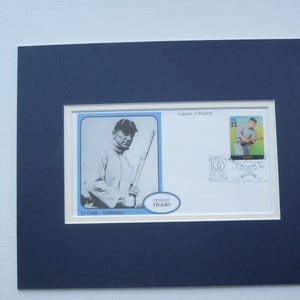 Hall of Famer and Detroit Tiger Great Ty Cobb & First Day Cover of his own stamp