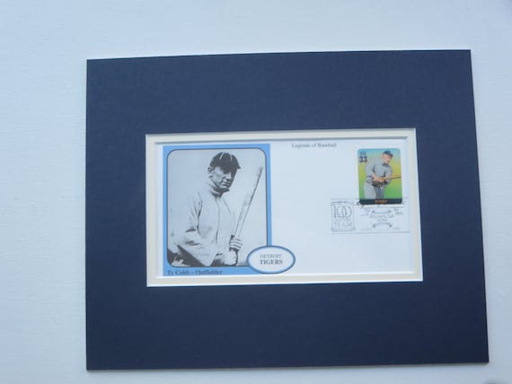 Hall of Famer and Detroit Tiger Great Ty Cobb & First Day Cover of his own stamp