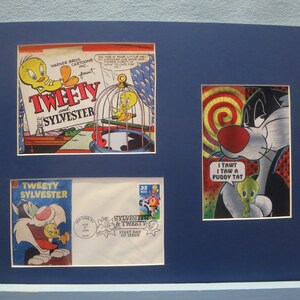Salueren Sylvester en Tweety Bird & First day Cover van hun eigen stempel
