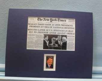 Ronald Reagan ist als Präsident von der Ronald Reagan Stempel geehrt geschworen,