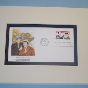 The Comedy Team - Abbott and Costello & First Day Cover of their own stamp