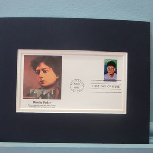 Dorothy Parker and  the Algonquin Round Table and  First Day Cover of her own stamp