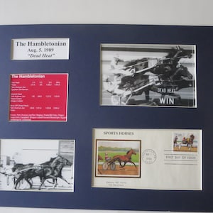 Harness Racing - Dead Heat at the 1989 Hambletonian & First day Cover of the Harness Racing stamp