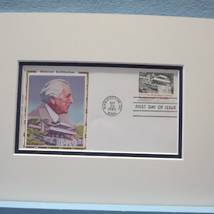 Architect Frank Lloyd Wright designs Fallingwater House & First Day Cover  of its own stamp
