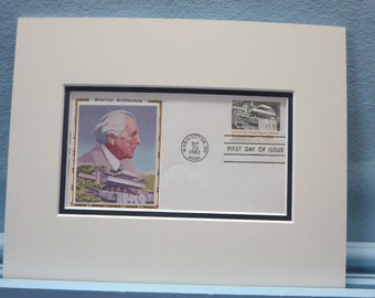 Architekt Frank Lloyd Wright entwirft Fallingwater House & First Day Cover seines eigenen Stempels