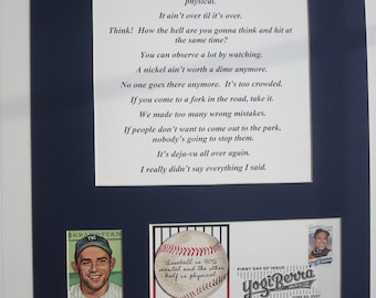 Yogisms - The Wisdom of Yankee Great Yogi Berra & First day Cover of his own stamp