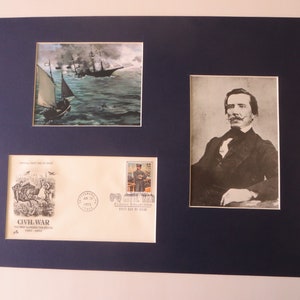 The CSS Alabama vs.the USS Kearsarge & First Day Cover for Raphael Semmes, Captain of the Alabama