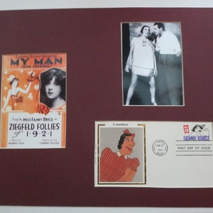 The Ziegfeld Follies starring Fanny Brice and the First Day Cover of her stamp