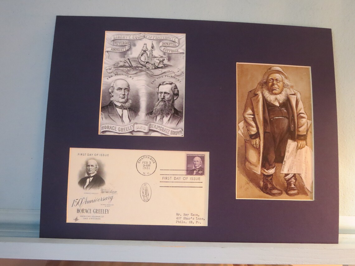 1872 Presidential Election New York Tribune Newspaperman Etsy