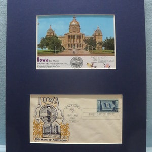 Honoring Iowa and its State Capitol at Des Moines & First Day Cover honoring  Iowa Statehood