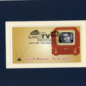 The Twilight Zone hosted by Rod Serling & First Day Cover of Twilight Zone Stamp