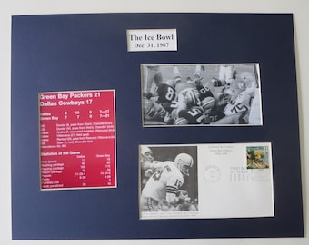 Green Bay Packers wins the &quot;Ice Bowl&quot; over Dallas featuring Bart Starr and Vince Lombardi & First Day Cover
