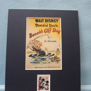 Walt Disney -  Donald Duck Plays Golf and his own Stamp