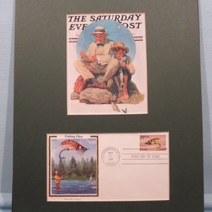 Norman Rockwell - The Saturday Evening Post Cover for the Sport of  Fishing Picture & First Day Cover of the Jock Scott Fly Stamp