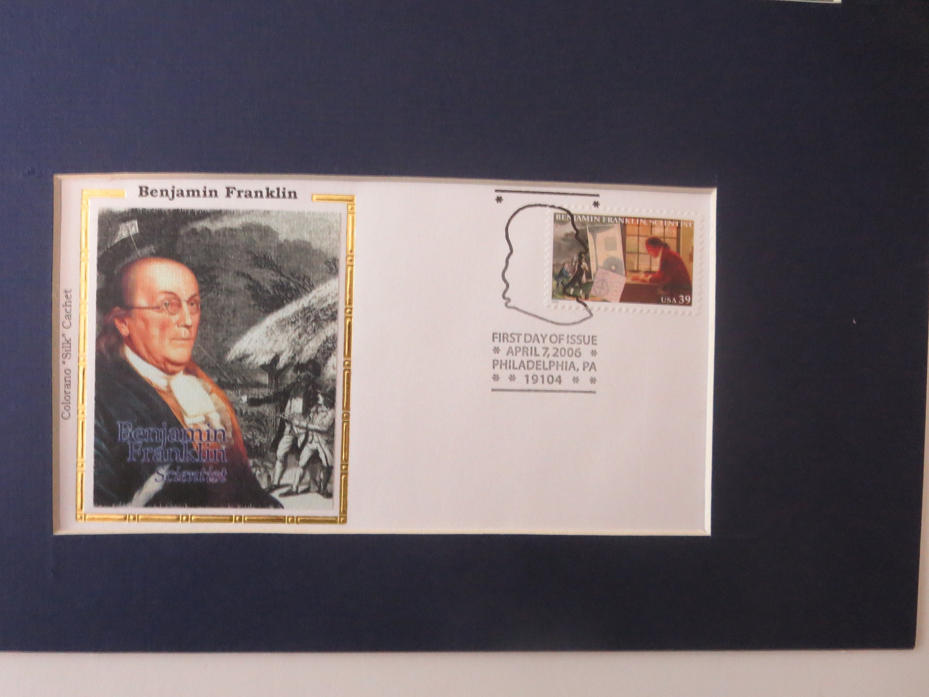 ベンジャミン・フランクリンBen Franklin 直筆文書カード