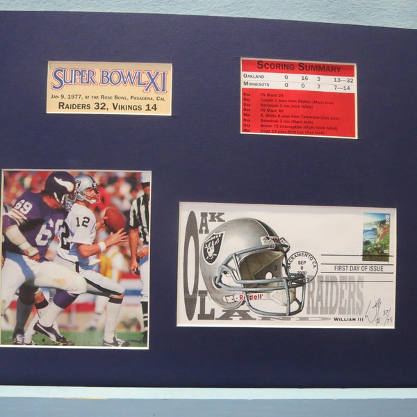 Honoring the Oakland Raiders - 1976 AFC Champions & Super Bowl XI Champions and First Day Cover