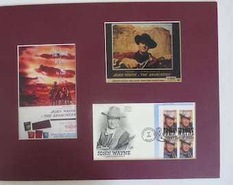 John Wayne in "The Searchers" directed by John Ford co-starring Natalie Wood & First Day Cover of his stamp