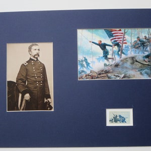 Gettysburg - Joshua Chamberlain defends Little Round Top honored by the stamp issued for the 100th Anniversary of the battle