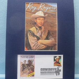 Western Movie and TV Stars Roy Rogers, Dale Evans and Trigger & First Day Cover of the Roy Rogers Stamp image 1