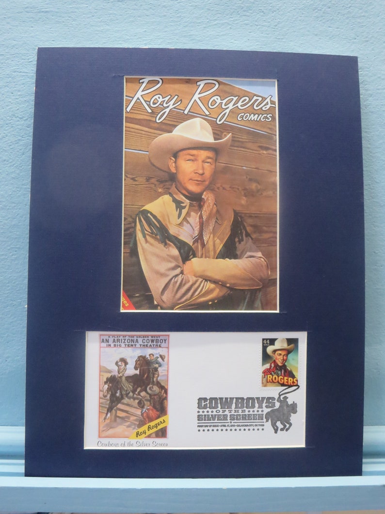 Western Movie and TV Stars Roy Rogers, Dale Evans and Trigger & First Day Cover of the Roy Rogers Stamp image 1