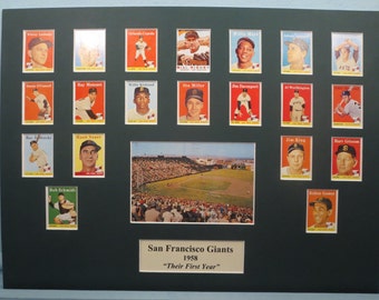 San Francisco Giants led by Willie Mays - 1958 First Year in San Francisco