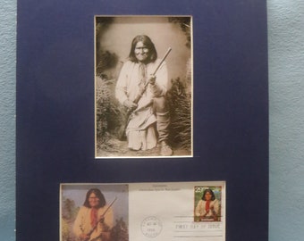 Honrando a Gerónimo, famoso Jefe Apache & Primer Día Cubierta de su propio sello